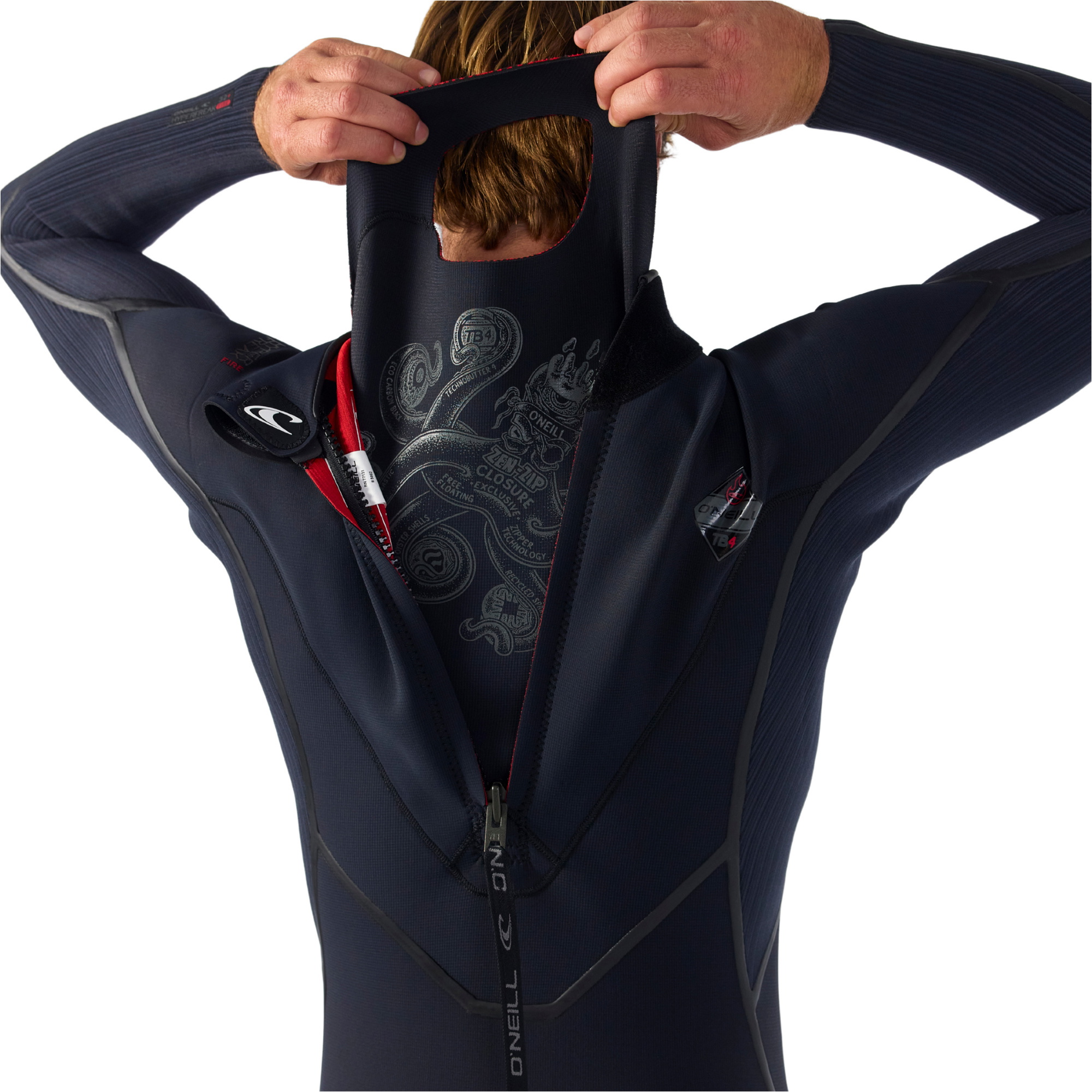 2026 O'Neill Mens Hyperfreak Fire 5/4+mm Back Zip Wetsuit 5676 - Black